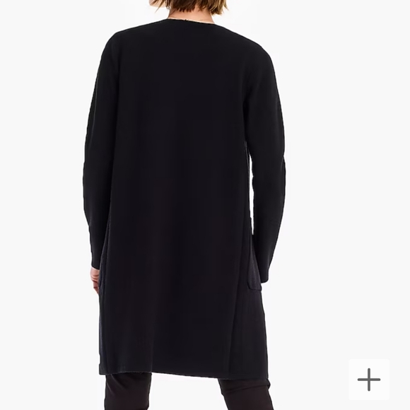 J. Crew Juliette Collarless Sweater Blazer Open Cardigan Women's Medium Black - Picture 5 of 15